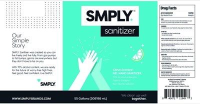 Smply 70 Citrus Gel 55g
